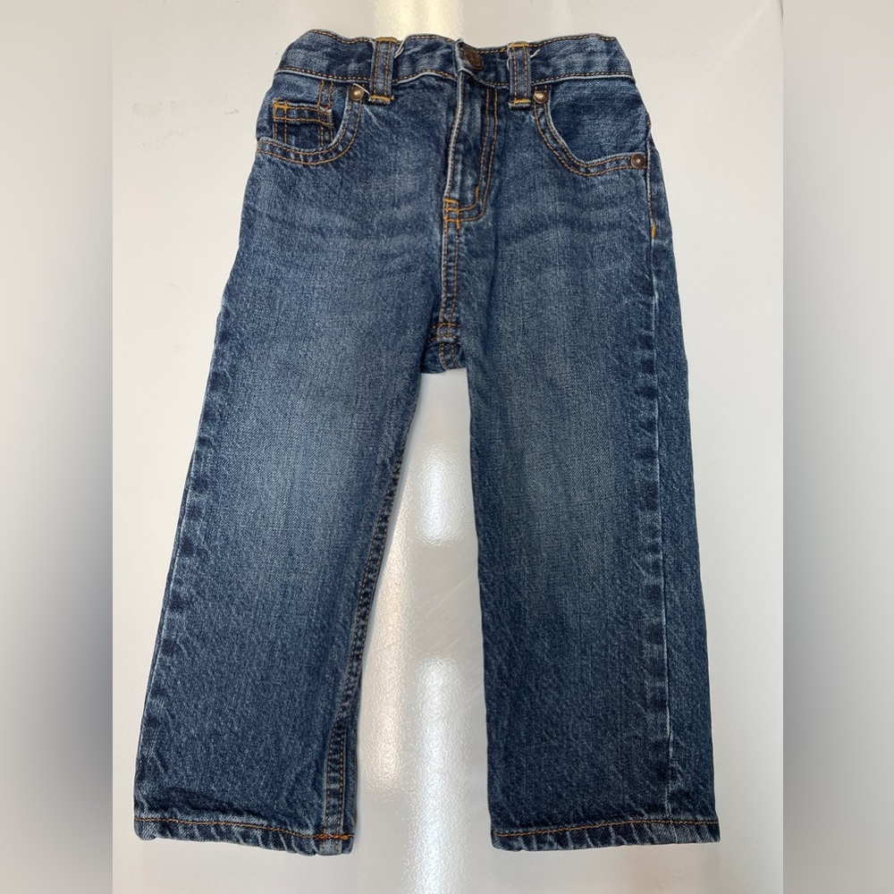 Pre-owned Oshkosh B’gosh adjustable waist classic jeans size 24 months